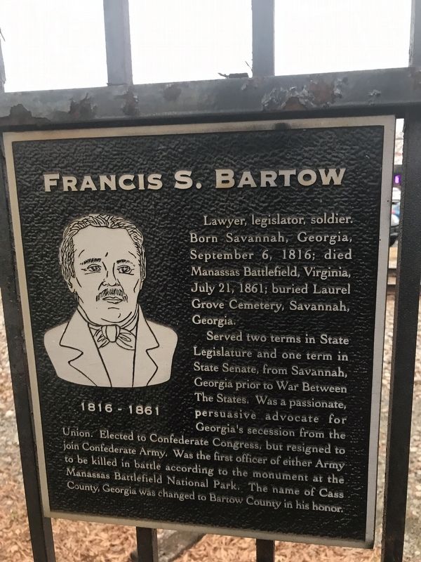 Francis S. Bartow Marker image. Click for full size.