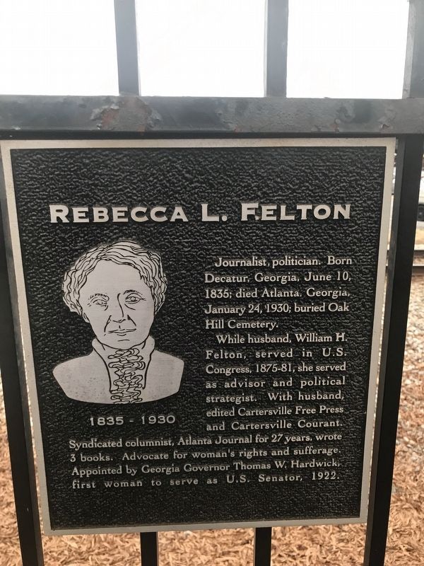 Rebecca L. Felton Marker image. Click for full size.
