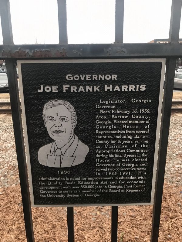 Governor Joe Frank Harris Marker image. Click for full size.