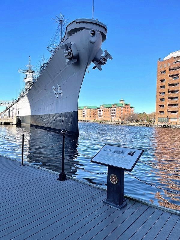 Battleship <i>Wisconsin:</i> BB-9 and BB-64 Marker image. Click for full size.