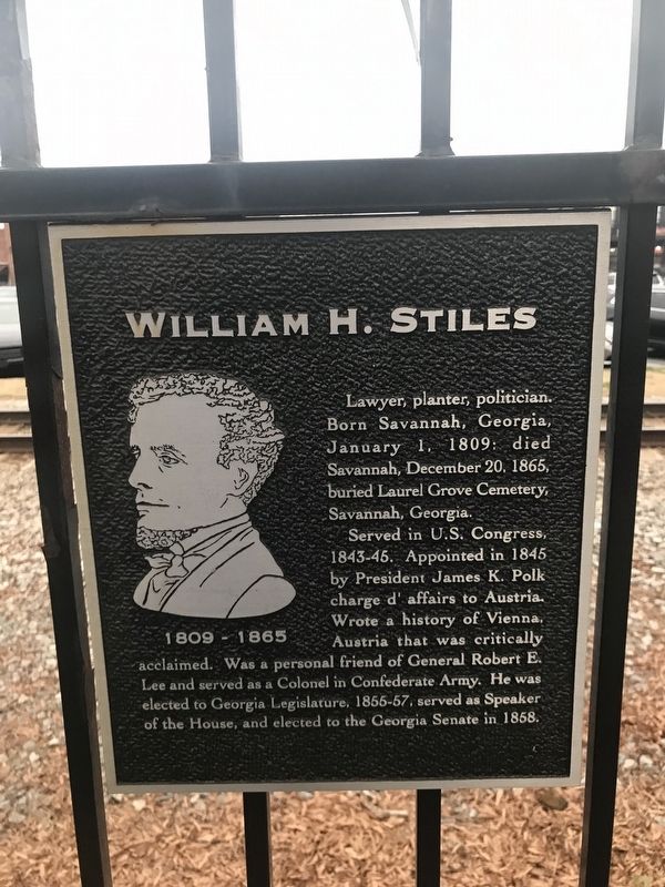 William H. Stiles Marker image. Click for full size.