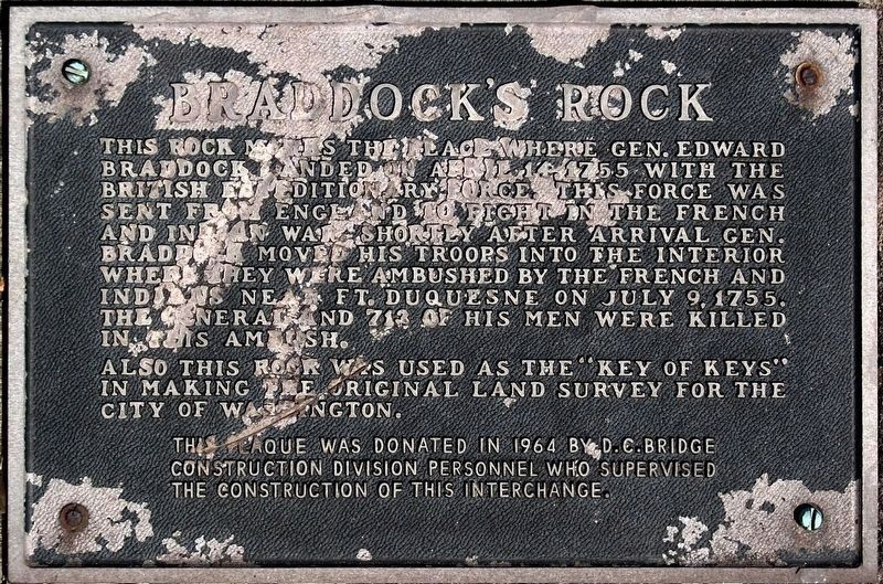 Braddock�s Rock Marker image. Click for full size.
