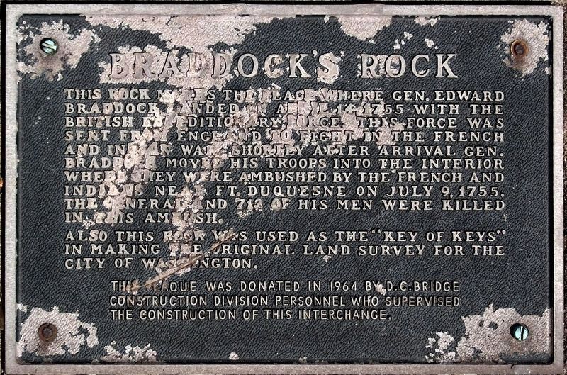 Braddocks Rock Marker image. Click for full size.