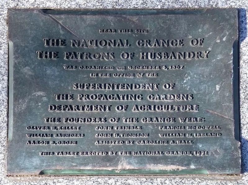 The National Grange of the Patrons of Husbandry Marker image. Click for full size.