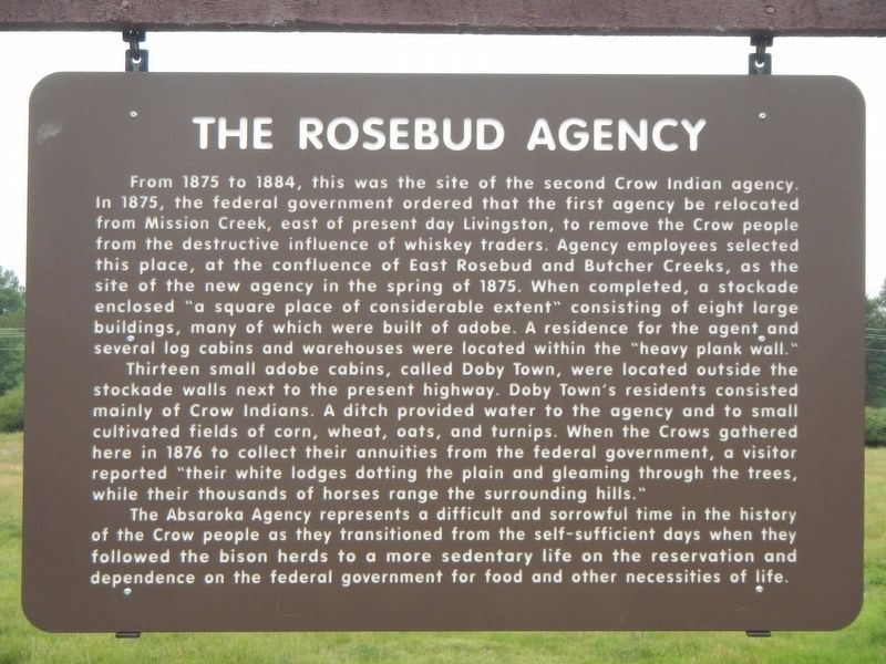 The Rosebud Agency Marker image. Click for full size.