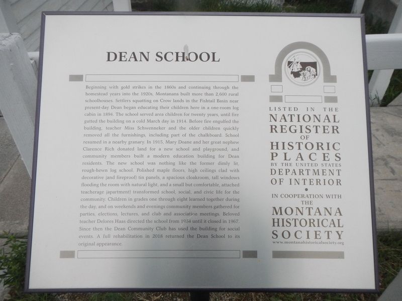 Dean School Marker image. Click for full size.