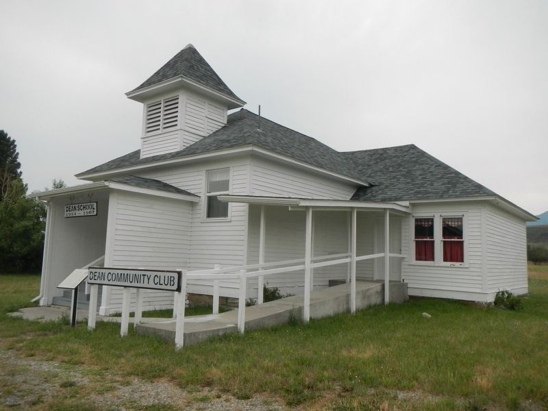 Dean School and Marker image. Click for full size.