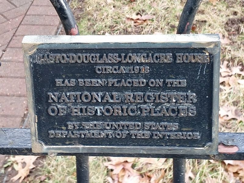 Casto-Douglas-Longacre-Harris House Marker image. Click for full size.
