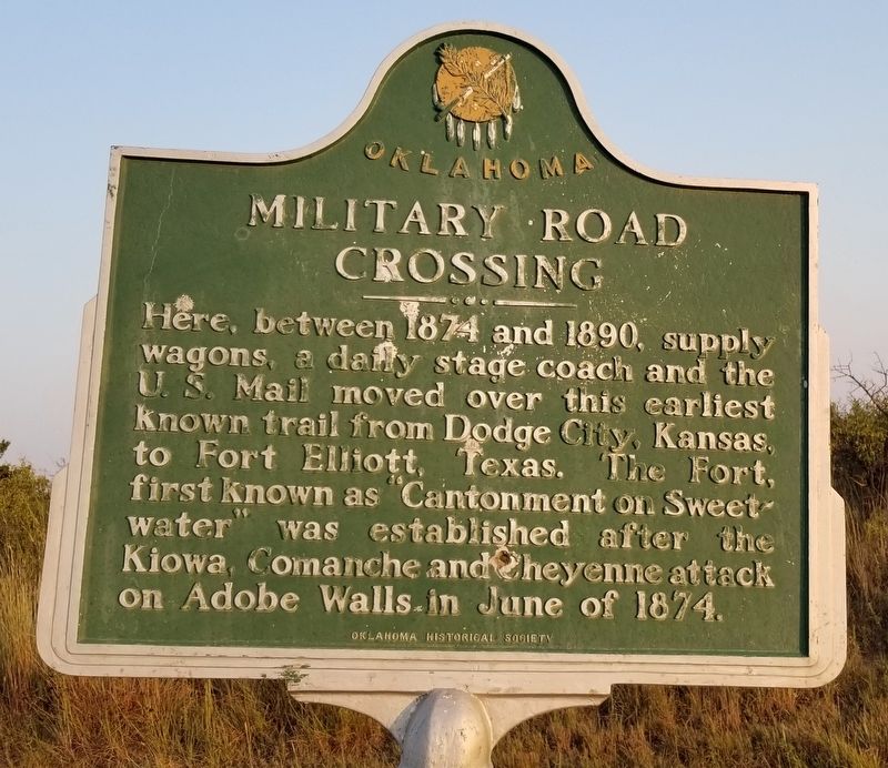 Military Road Crossing Marker image. Click for full size.