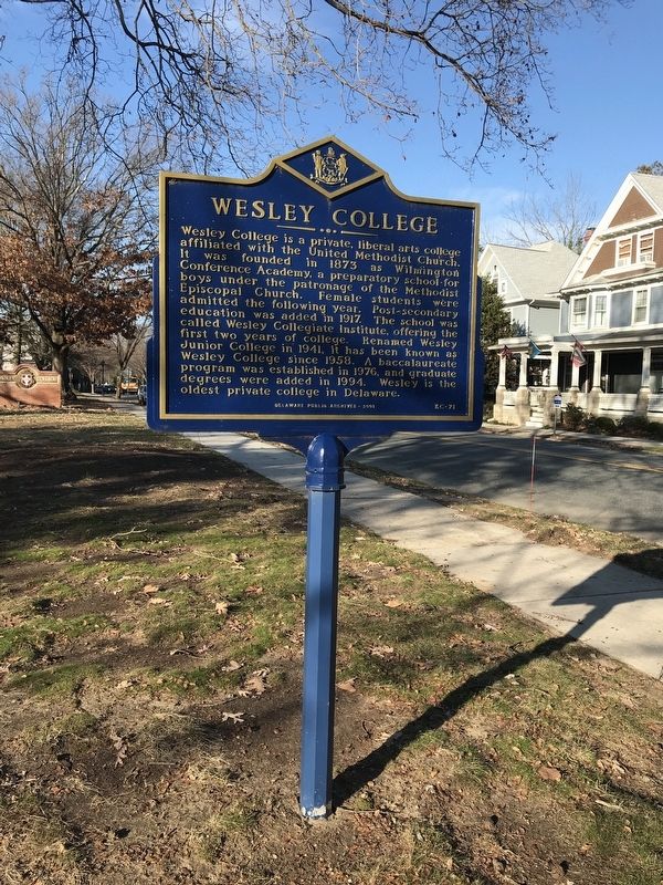 Wesley College Marker image. Click for full size.