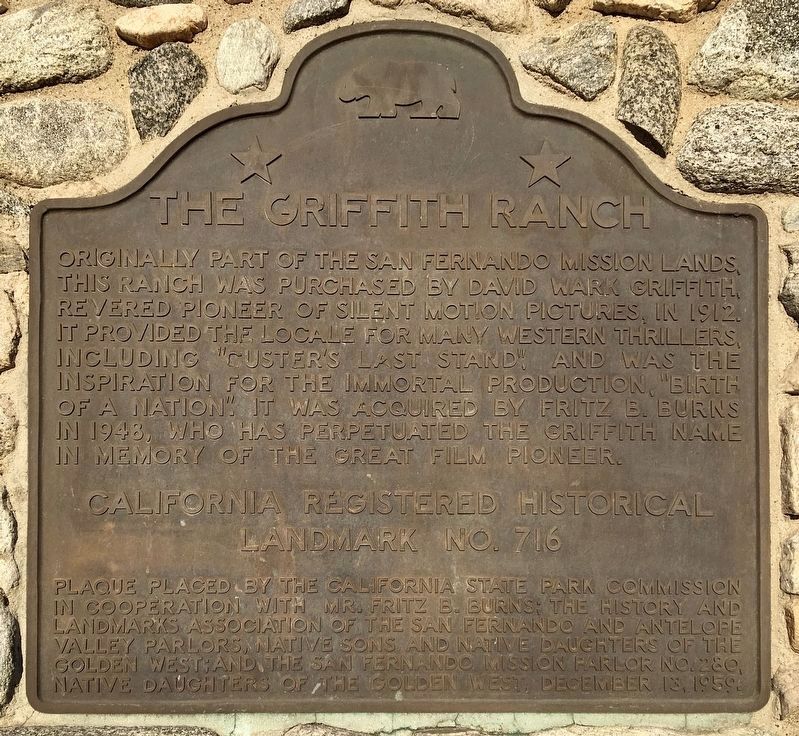 The Griffith Ranch Marker image. Click for full size.