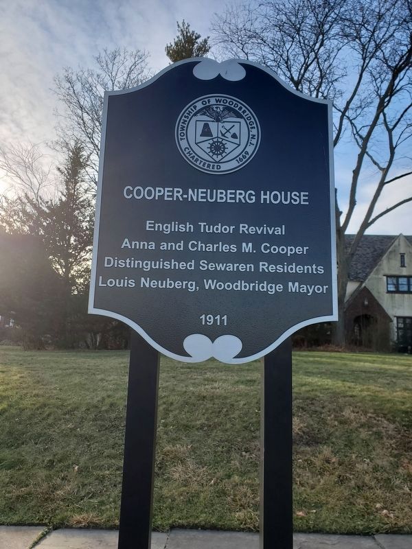 Cooper-Neuberg House Marker image. Click for full size.