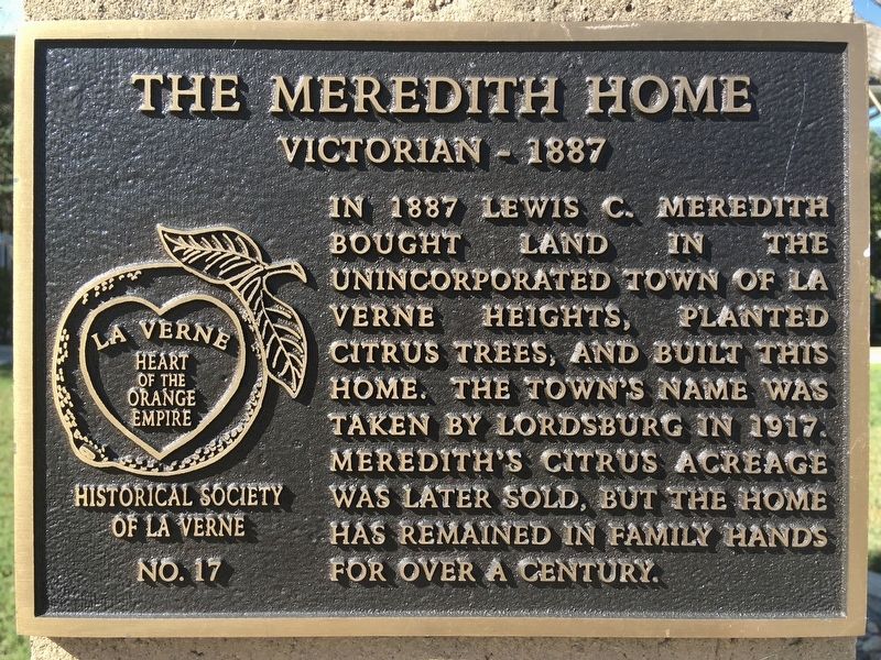 Meredith Home Marker image. Click for full size.