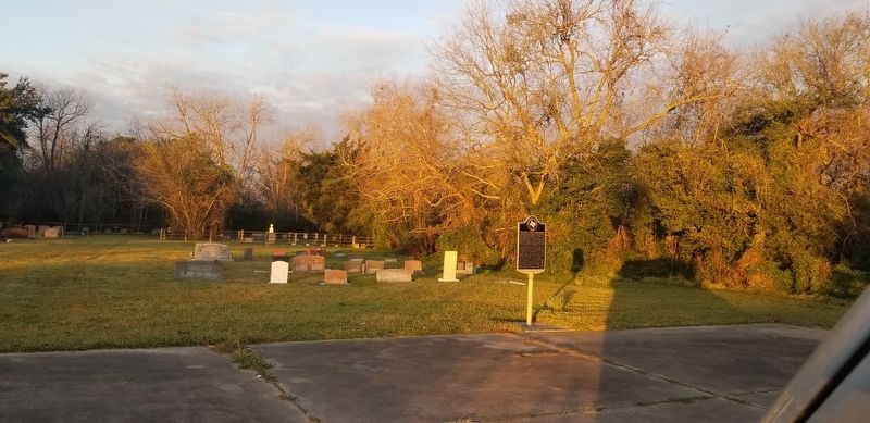 The view of the Amos Barber Homesite and Cemetery Marker from the parking area image. Click for full size.