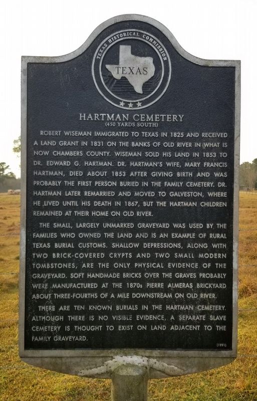 Hartman Cemetery Marker image. Click for full size.