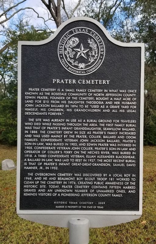 Prater Cemetery Marker image. Click for full size.