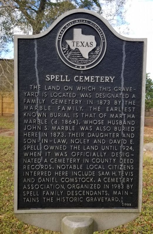 Spell Cemetery Marker image. Click for full size.