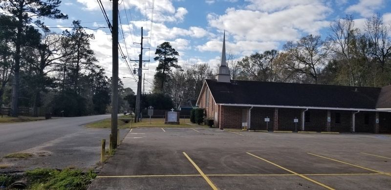 The view of the West Beulah Missionary Baptist Church and Marker from the street image. Click for full size.