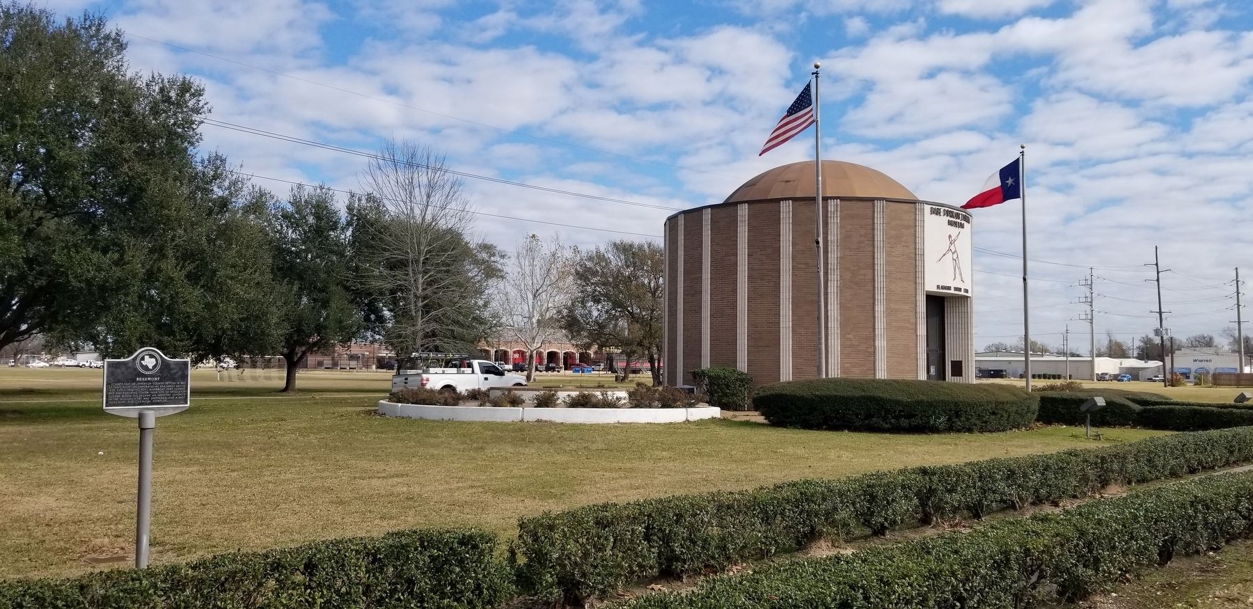 The Beaumont Marker next to the Babe Didrikson Zaharias Museum and Visitors Center. Click for full size. The Beaumont Marker next to the Babe Didrikson Zaharias Museum and Visitors Center image. Click for full size.