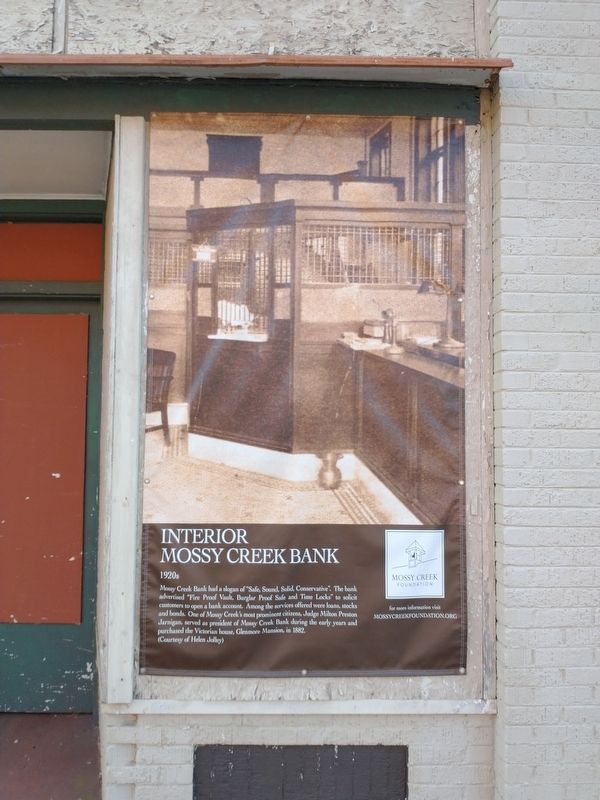 Interior Mossy Creek Bank Marker image. Click for full size.