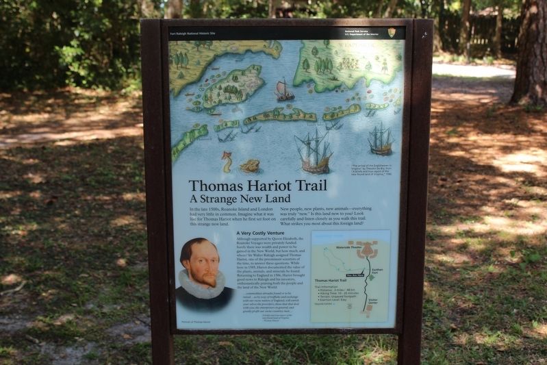 Thomas Hariot Trail Marker image. Click for full size.