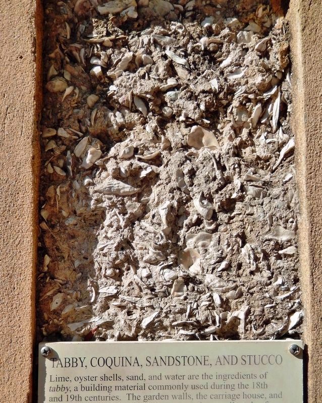 Tabby wall exposed above marker image. Click for full size.