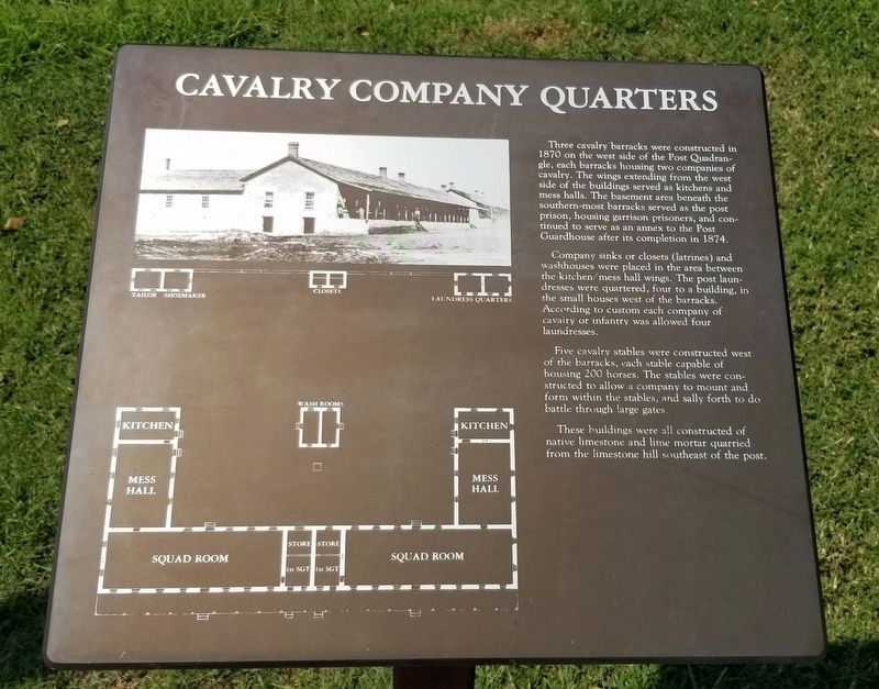 Cavalry Company Quarters Marker image. Click for full size.