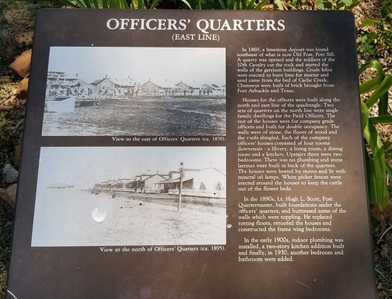 Officers' Quarters Marker image. Click for full size.
