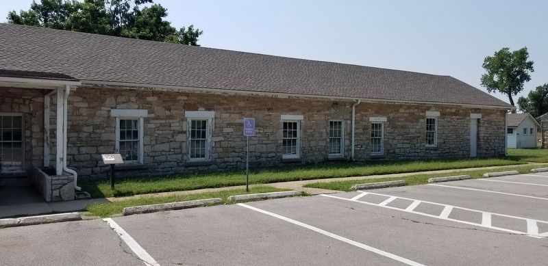 The entrance to the Fort Sill National Historic Landmark and Museum building with the marker image. Click for full size.