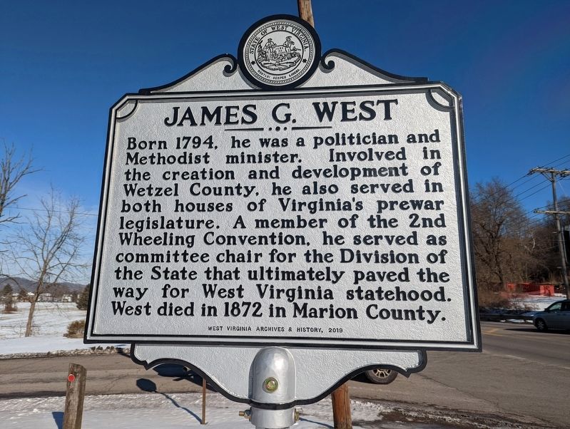 James G. West Marker. Click for full size. James G. West Marker image. Click for full size.