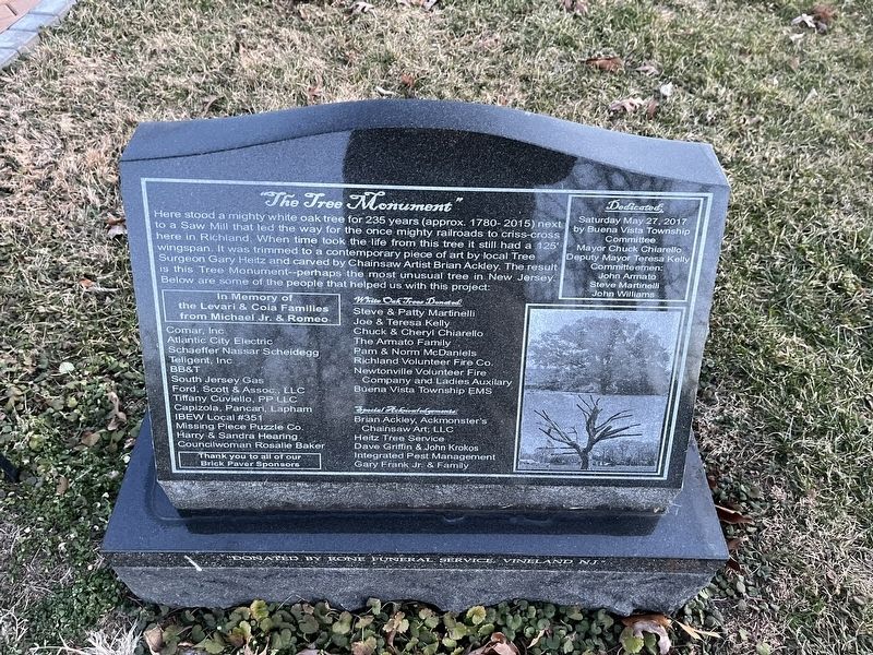 "The Tree Monument" Marker. Click for full size. "The Tree Monument" Marker image. Click for full size.