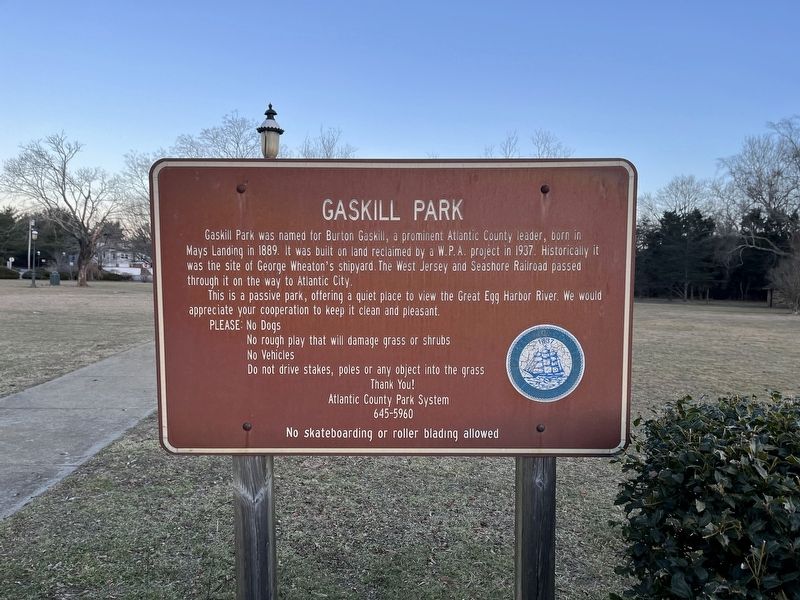 Gaskill Park Marker image. Click for full size.