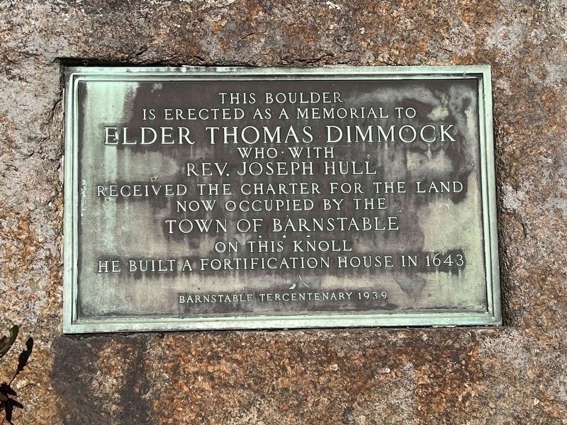 Elder Thomas Dimmock Marker image. Click for full size.