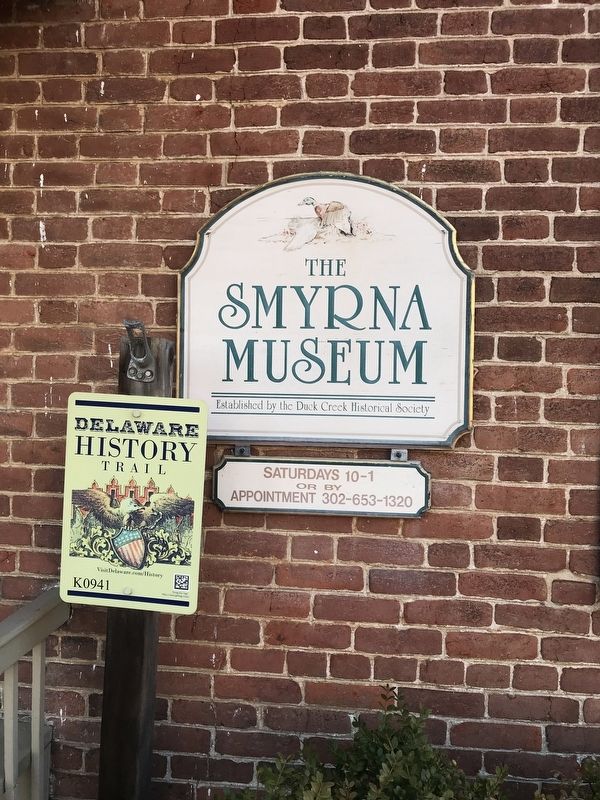 Smyrna Museum Sign image. Click for full size.
