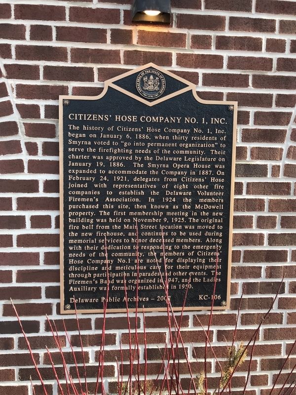 Citizens' Hose Company No. 1. Inc. Marker image. Click for full size.