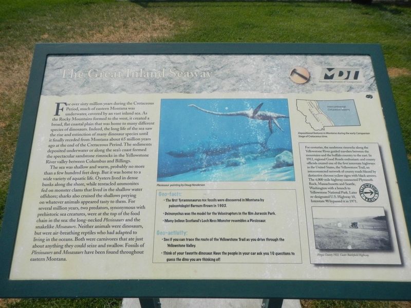 The Great Inland Seaway Marker image. Click for full size.
