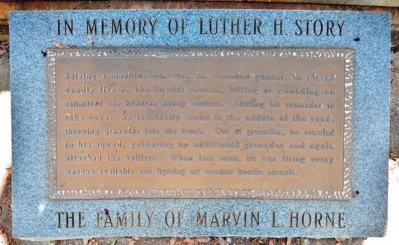 Luther H. Story Memorial Plaque image. Click for full size.