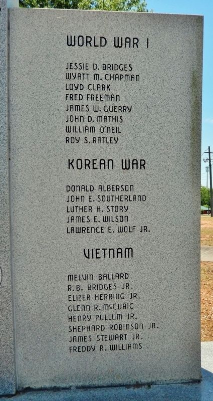 World War I, Korean War & Vietnam Memorial image. Click for full size.