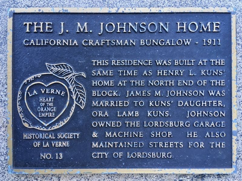 J.M. Johnson Home Marker. Click for full size. J.M. Johnson Home Marker image. Click for full size.
