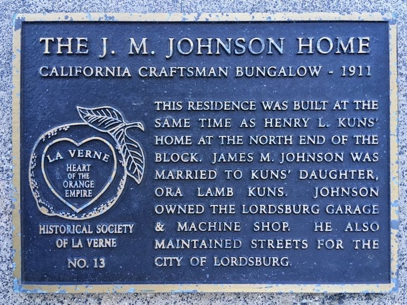 J.M. Johnson Home Marker image. Click for full size.
