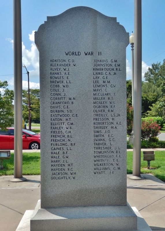Mississippi County War Memorial<br>(<i>west side</i>) image. Click for full size.