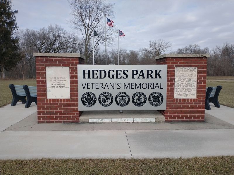 Hedges Memorial Park Marker. Click for full size. Hedges Memorial Park Marker image. Click for full size.