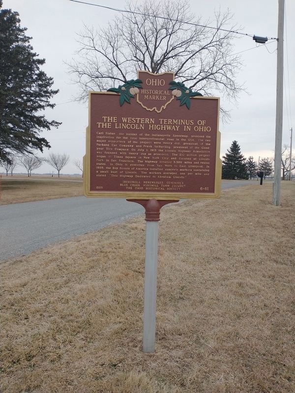 Here Lies Robert Nesbitt / The Western Terminus of the Lincoln Highway in Ohio Marker image. Click for full size.