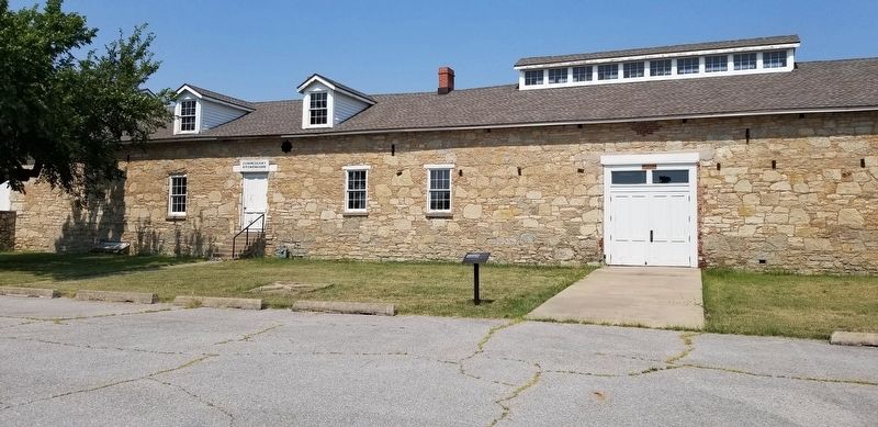 The view of the Commissary Storehouse Marker from the parking lot image. Click for full size.
