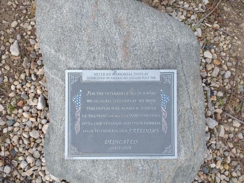 Veteran Memorial Display Marker image. Click for full size.