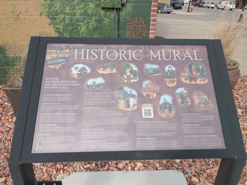 Rockford Bicentennial Historic Mural Marker image. Click for full size.