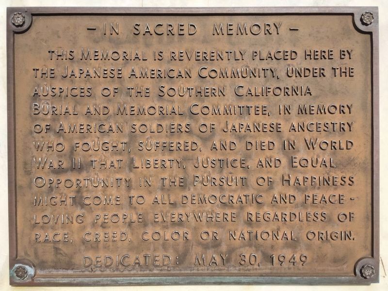 Japanese-American Soldiers Marker. Click for full size. Japanese-American Soldiers Marker image. Click for full size.