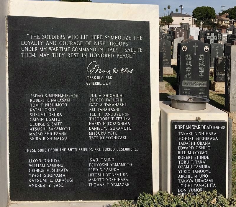 Japanese-American Soldiers Marker. Click for full size. Japanese-American Soldiers Marker image. Click for full size.