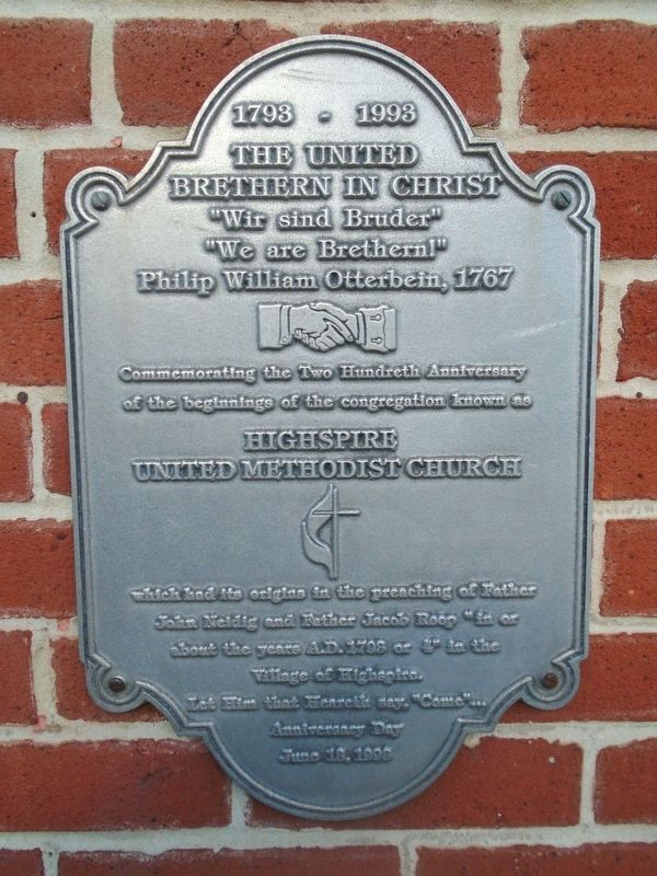 The United Brethren in Christ Marker. Click for full size. The United Brethren in Christ Marker image. Click for full size.