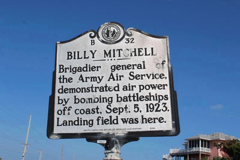 Billy Mitchell Marker (relocated) image. Click for full size.